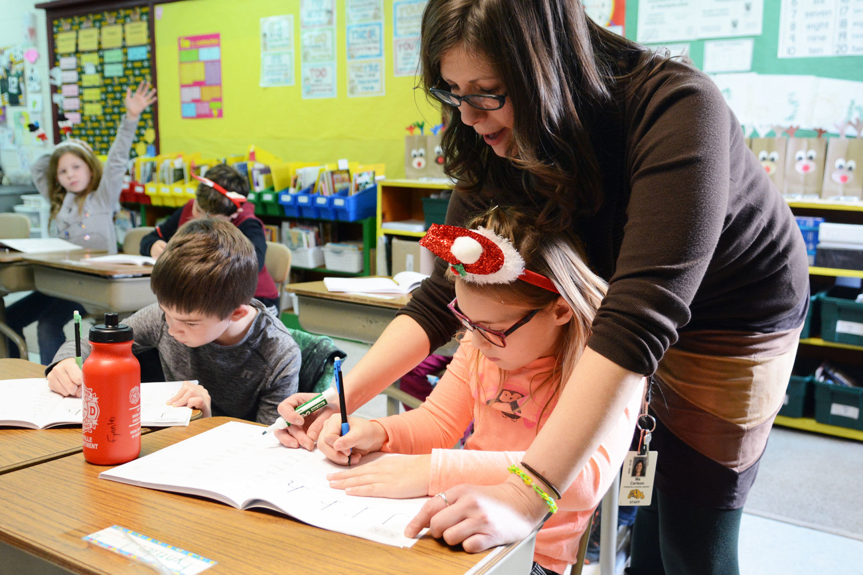 Cursive writing practice in Pardeeville
